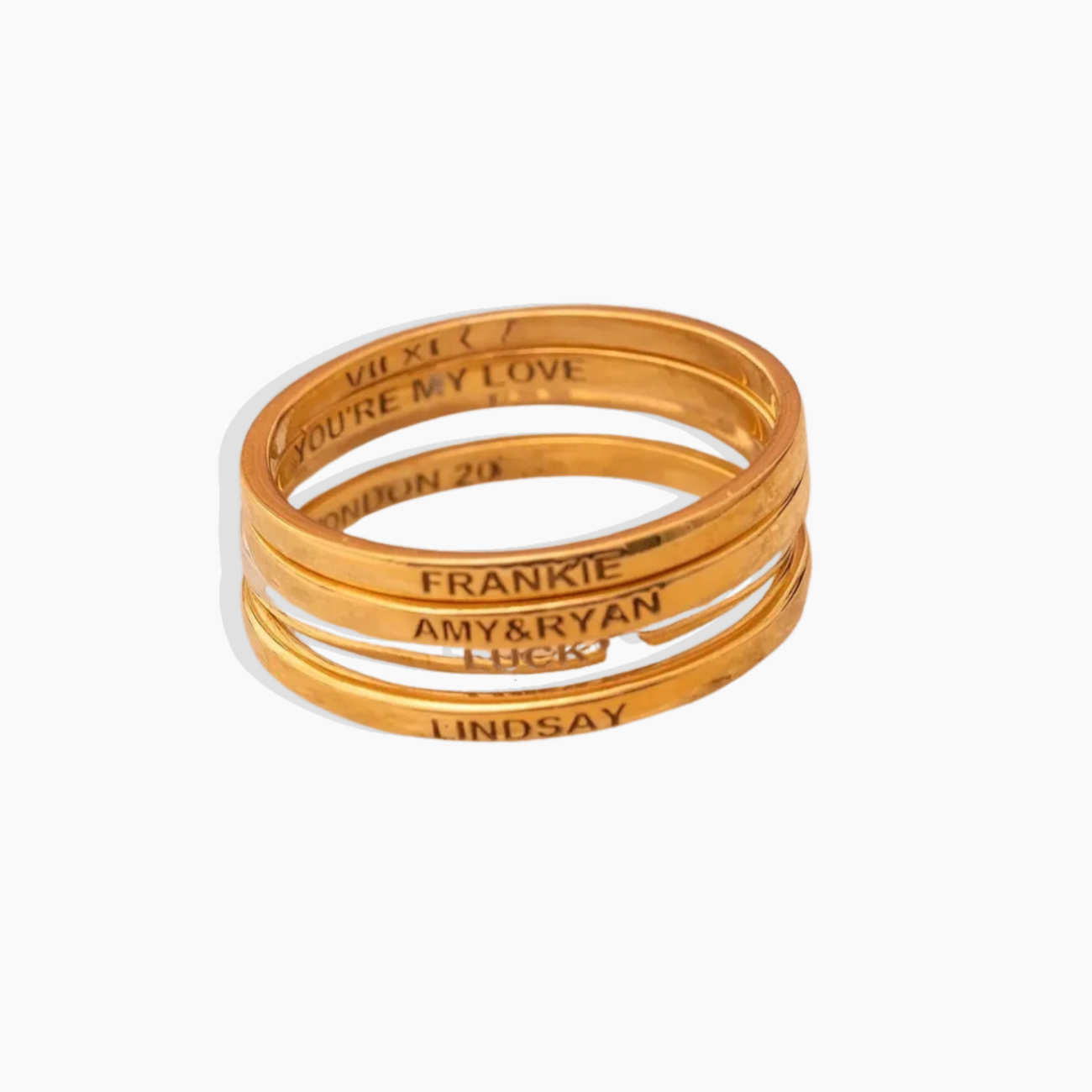 Personalized Stackable Name Ring