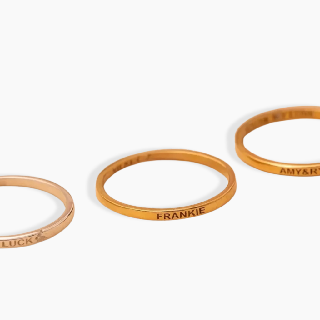 Personalized Stackable Name Ring