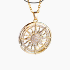 Golden Bloom Pendant Necklace