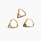 Elegant Gold Zircon Finger Ring