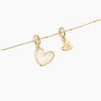 Mother Of Pearl Heart Initial Necklace