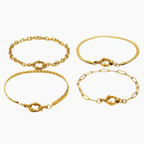 Paperclip Gold Chain Bracelet