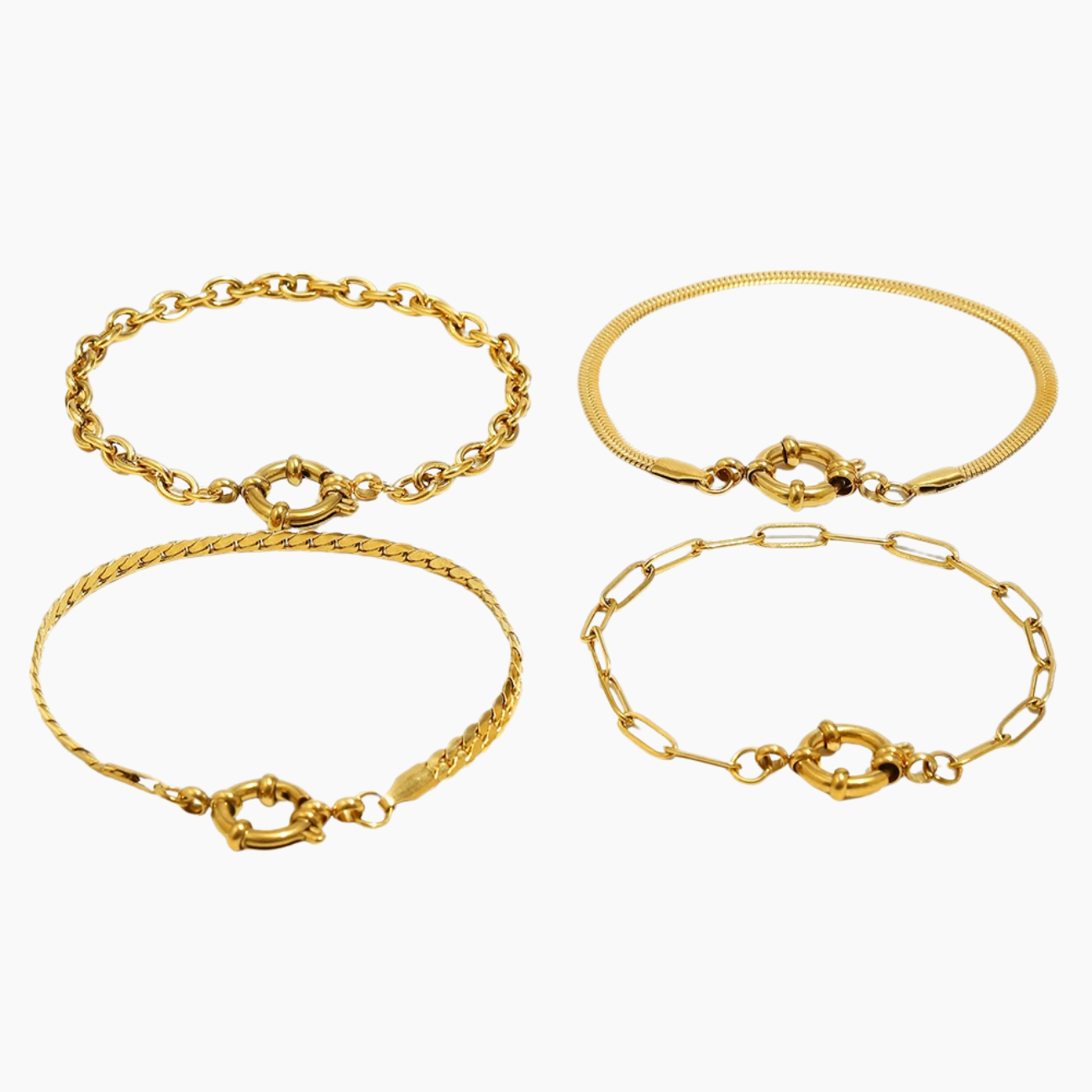 Paperclip Gold Chain Bracelet