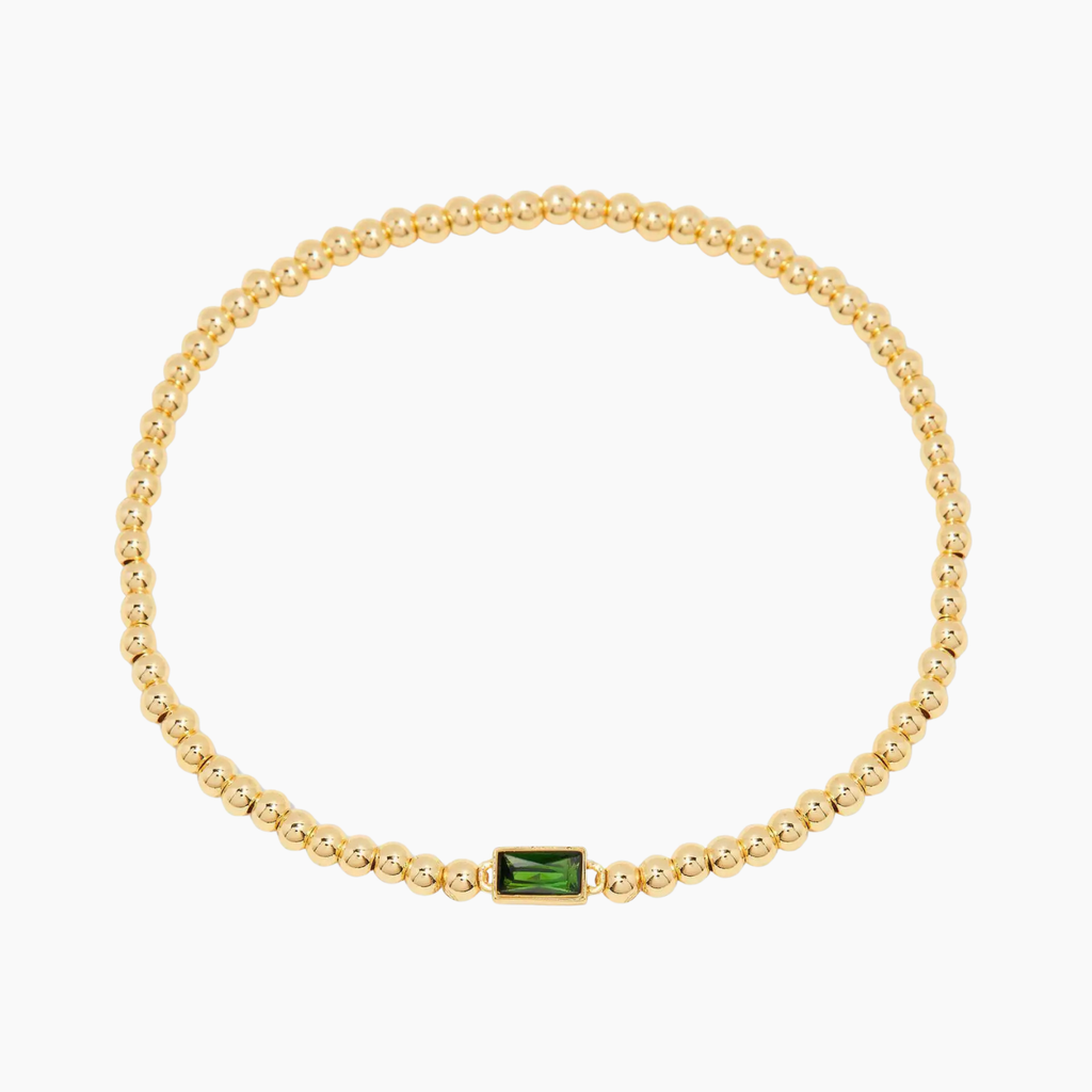 Gold Birthstone Chain Bracelet