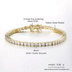 Gold Crystal Tennis Bracelet