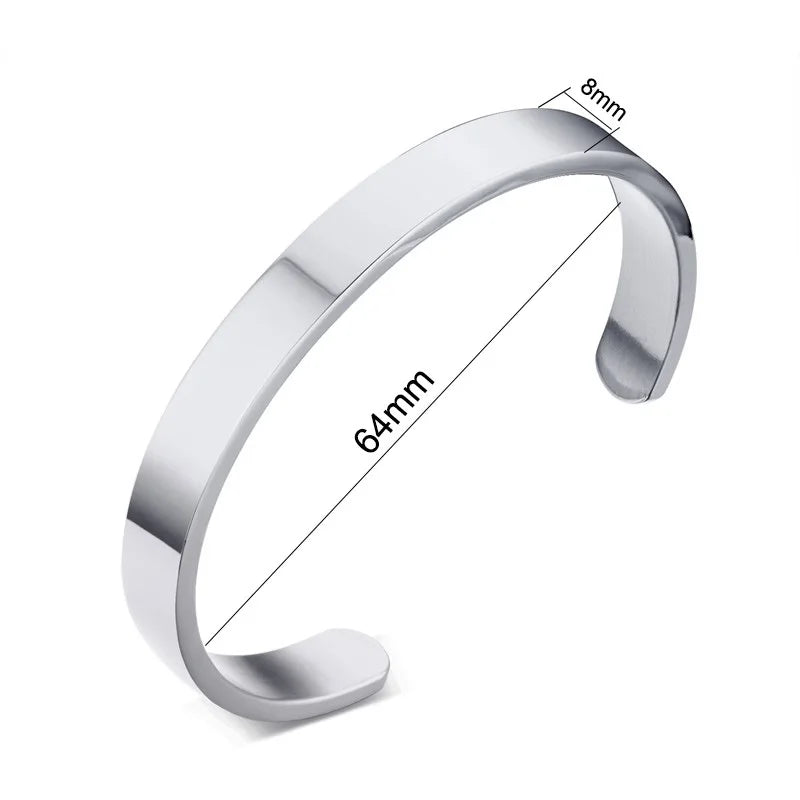 Personalized Cuff Bangle Bracelet