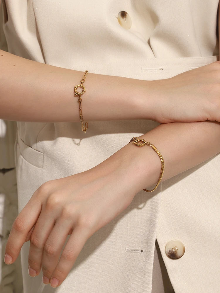 Paperclip Gold Chain Bracelet
