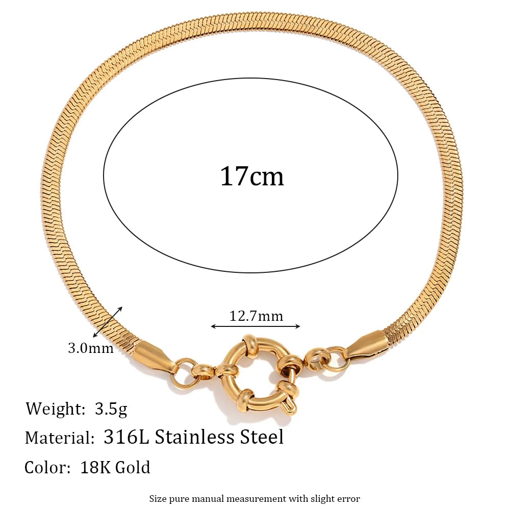 Paperclip Gold Chain Bracelet