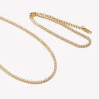 Gold Crystal Necklace & Bracelet Set