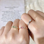 Gold engagement Zircon Ring