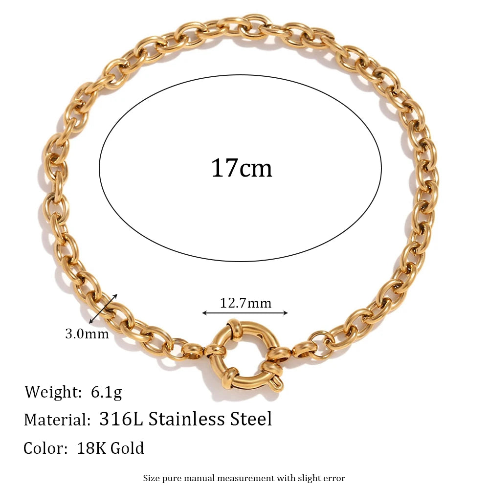 Paperclip Gold Chain Bracelet