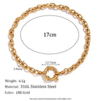Paperclip Gold Chain Bracelet