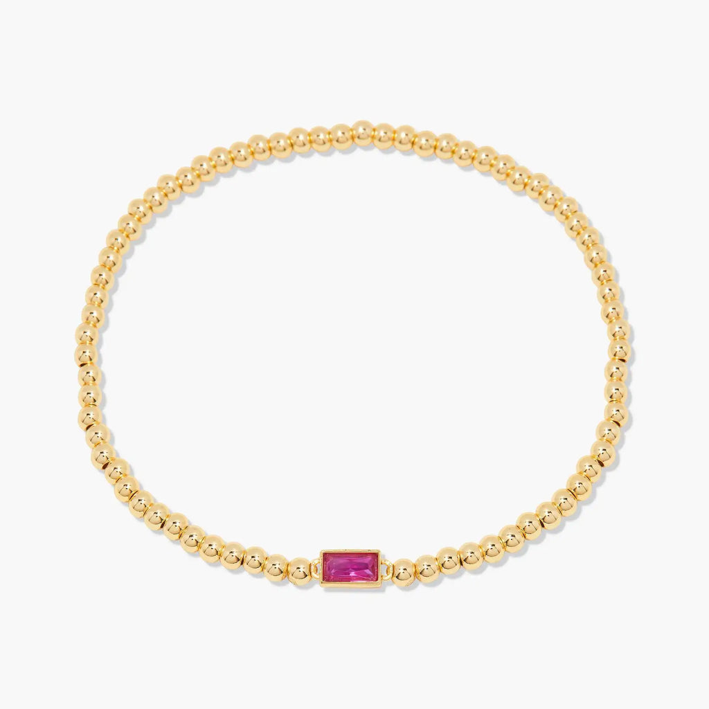 Gold Birthstone Chain Bracelet