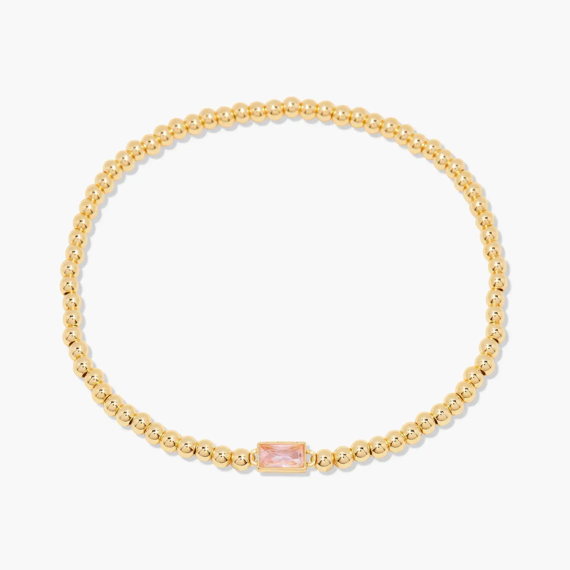 Gold Birthstone Chain Bracelet