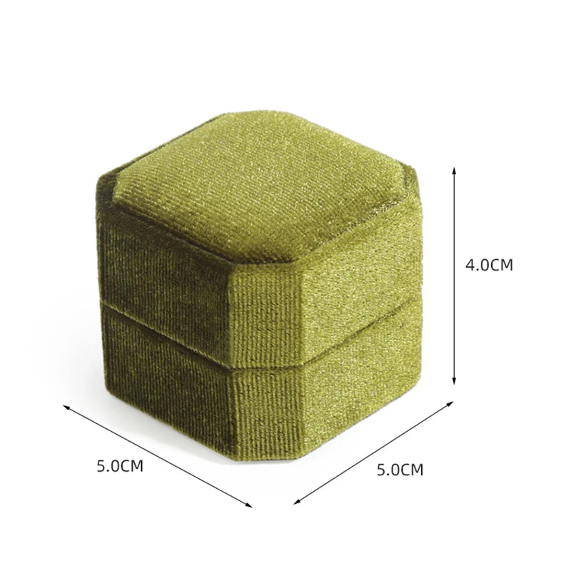 Luxury Velvet Double Ring Box