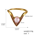Elegant Gold Zircon Finger Ring