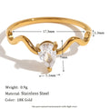 Elegant Drop Zircon Ring