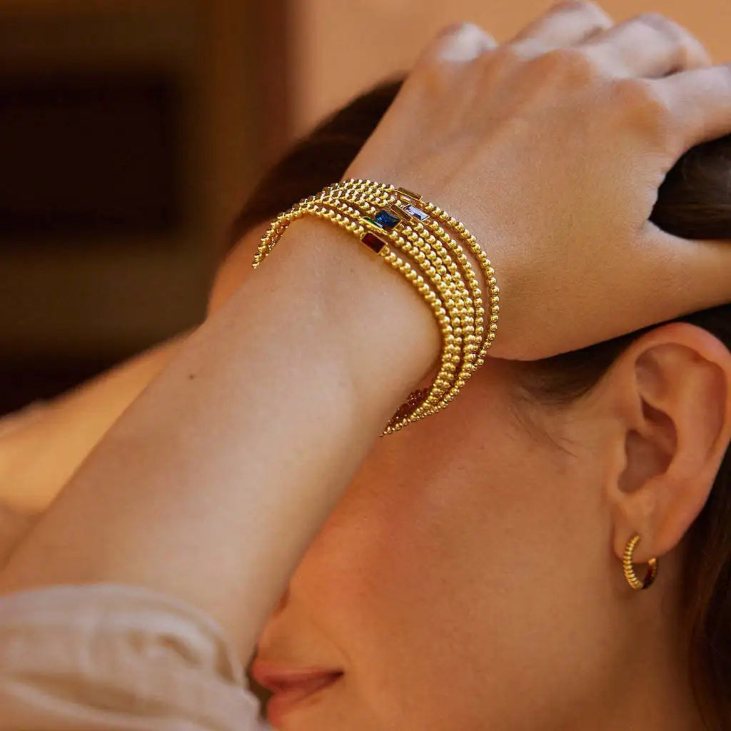Gold Birthstone Chain Bracelet
