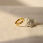Gold Irregular Texture Ring