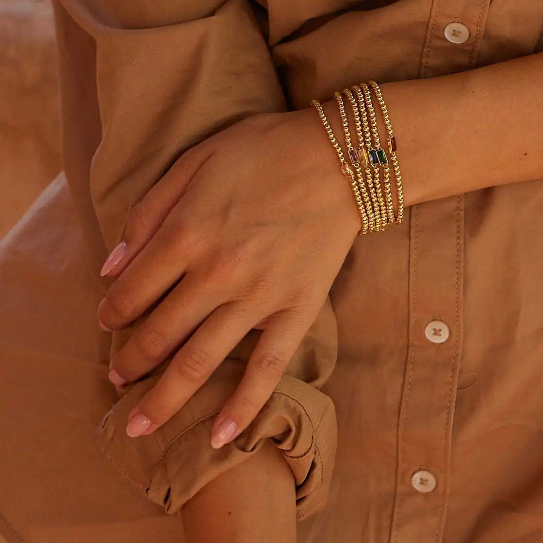 Gold Birthstone Chain Bracelet