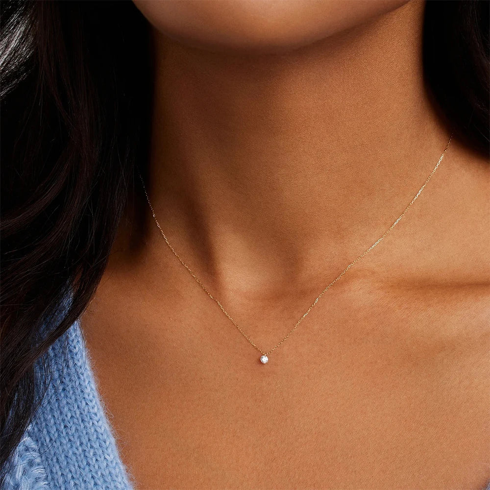 Dainty Zircon Heart Necklace