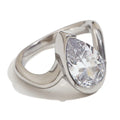 Gold Waterdrop Zircon Ring