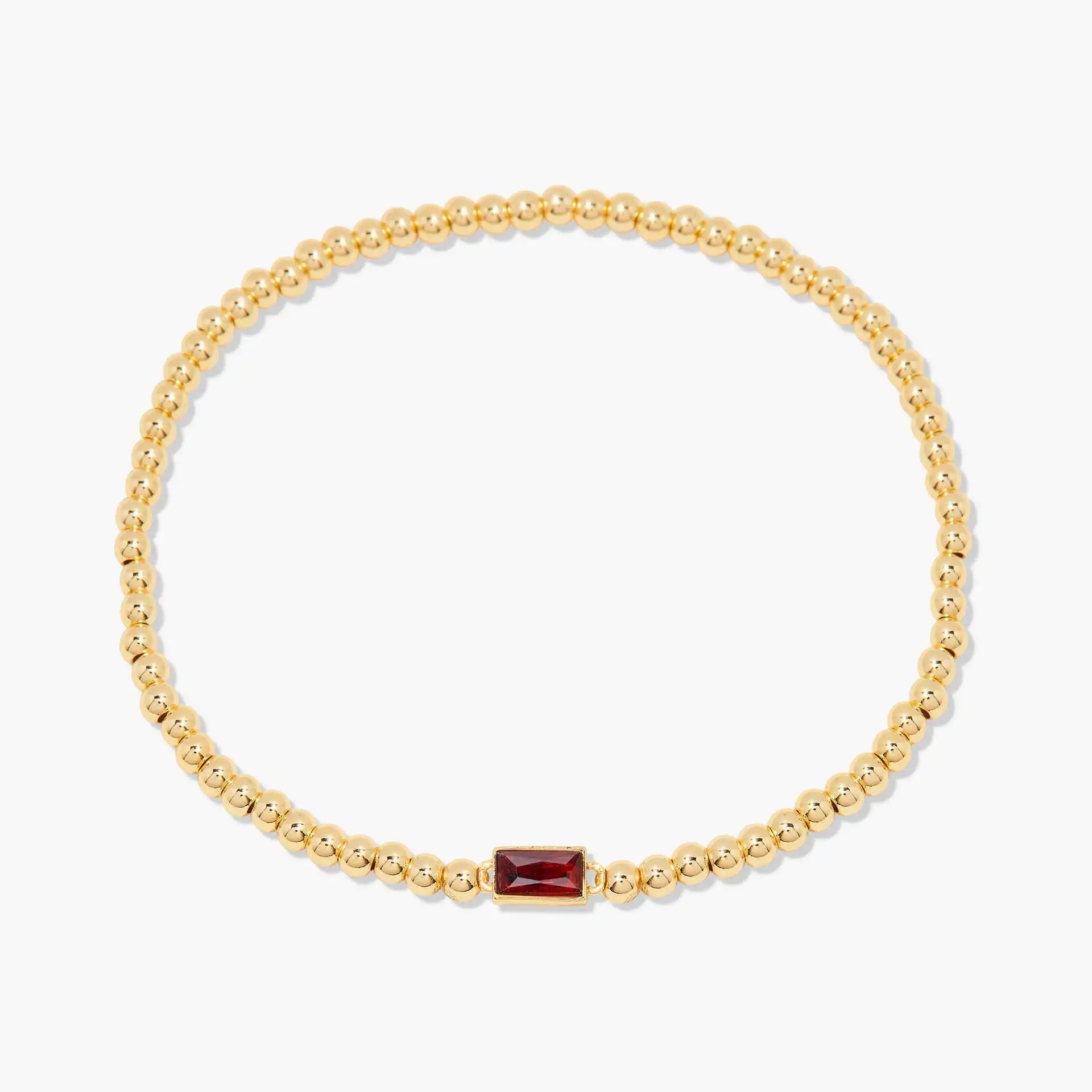 Gold Birthstone Chain Bracelet