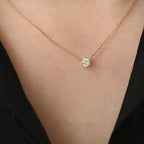 Dainty Gold Zircon Pendant Necklace