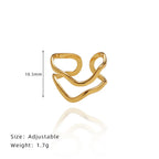 Gold Irregular V Geometry Ring