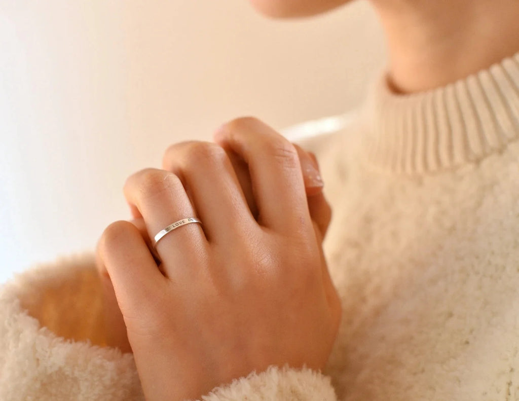 Personalized Stackable Name Ring