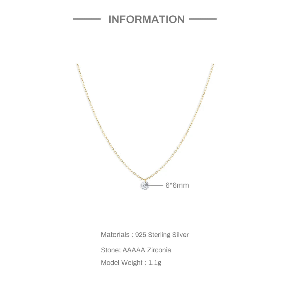 Dainty Zircon Heart Necklace