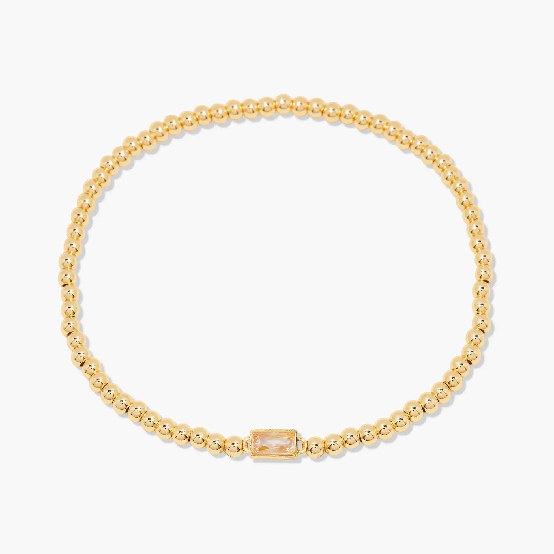 Gold Birthstone Chain Bracelet
