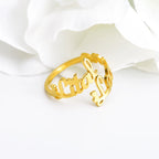 Double Name Statement Ring