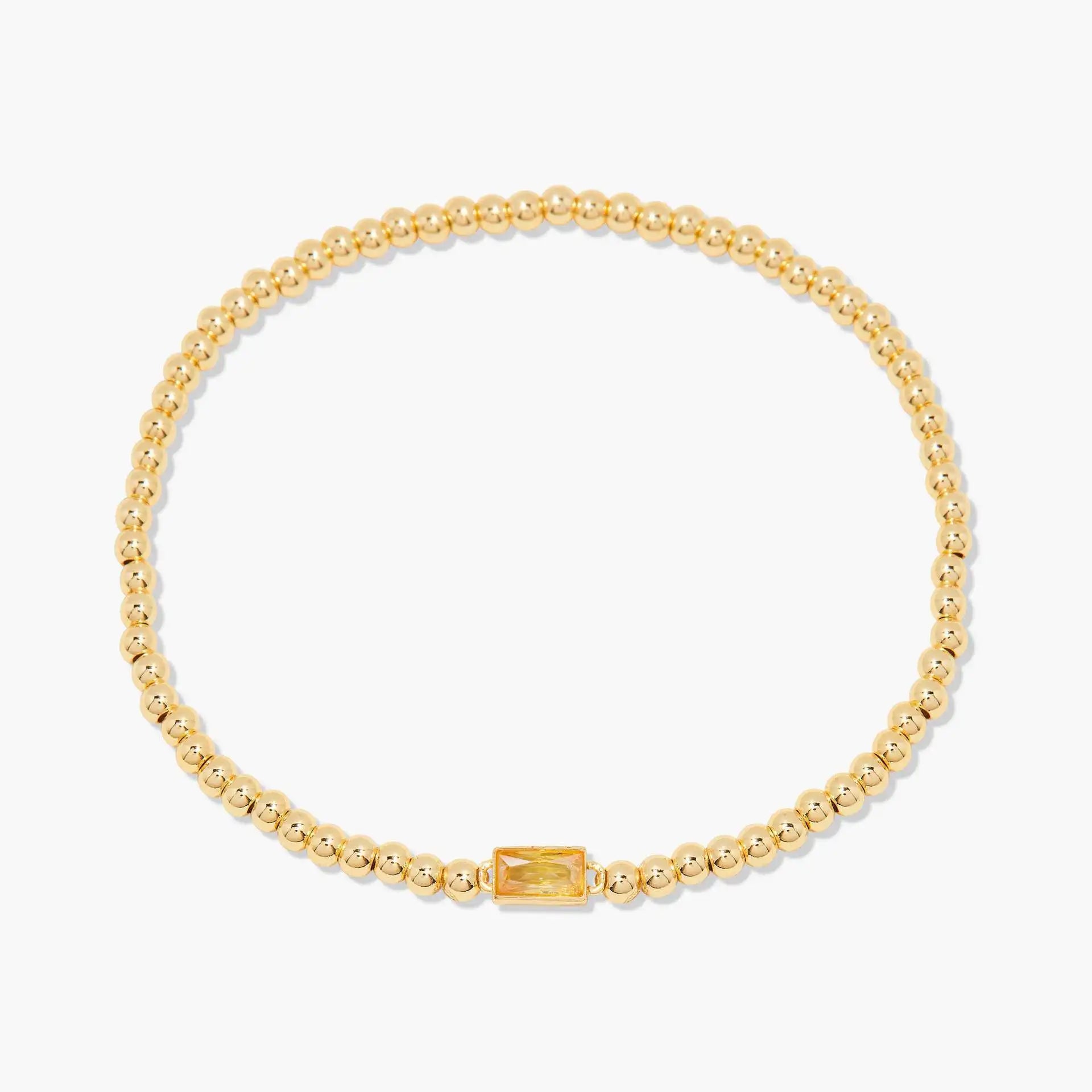 Gold Birthstone Chain Bracelet