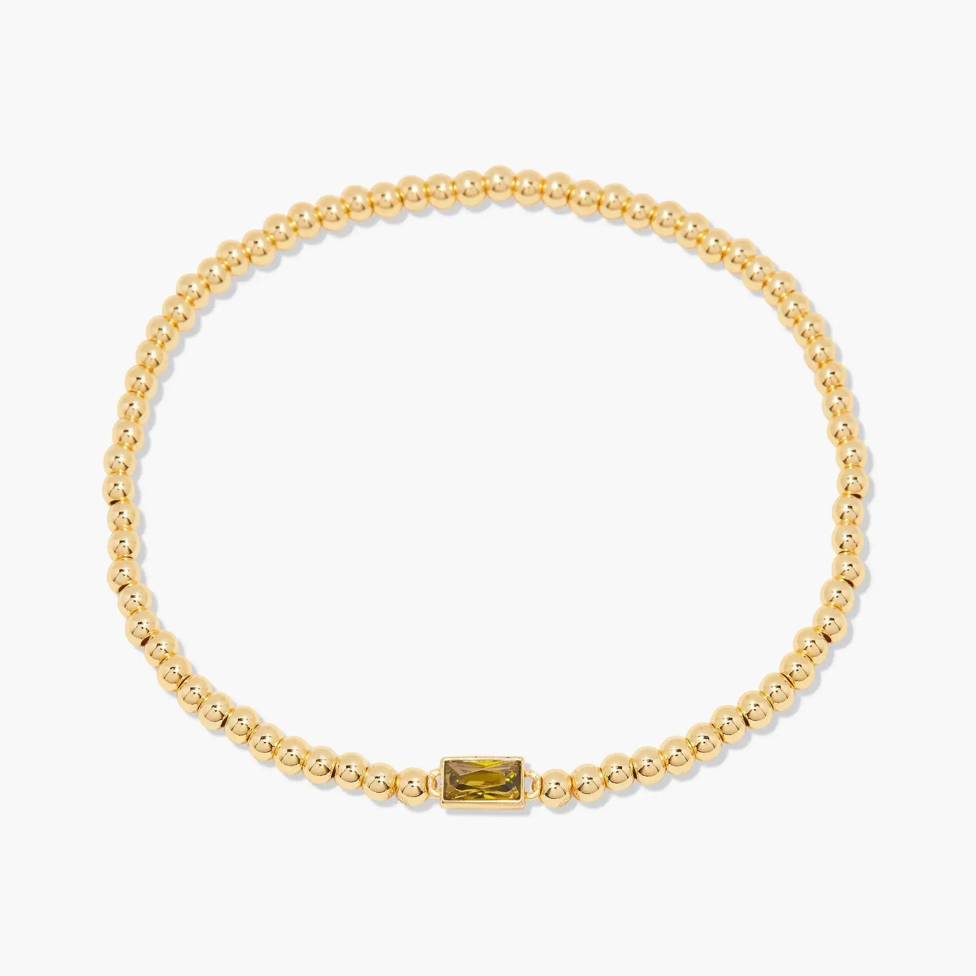 Gold Birthstone Chain Bracelet