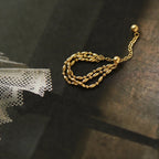 Gold Three Layer Chain Ring