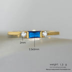 Gold engagement Zircon Ring