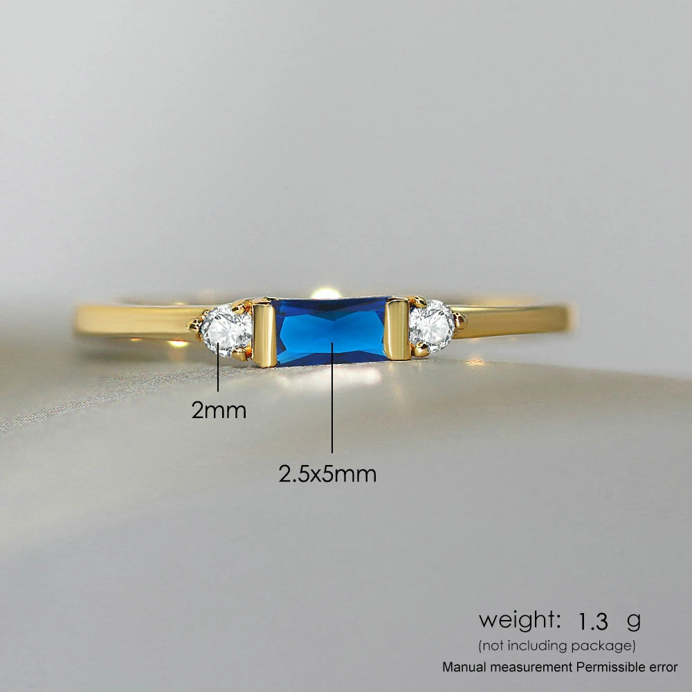 Gold engagement Zircon Ring