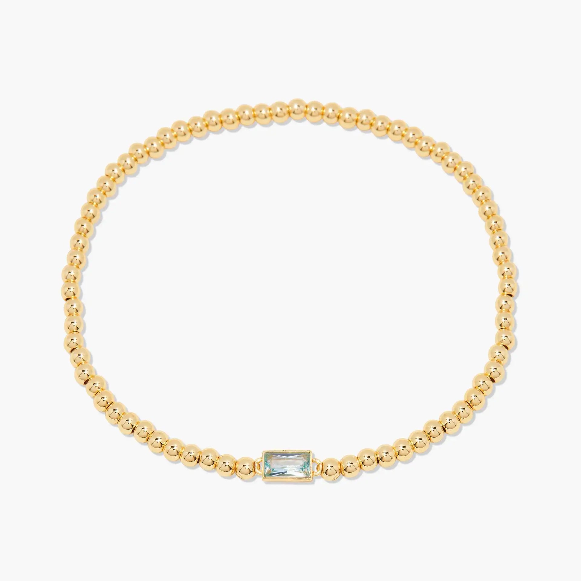 Gold Birthstone Chain Bracelet