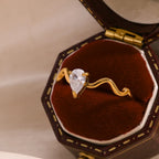 Elegant Drop Zircon Ring