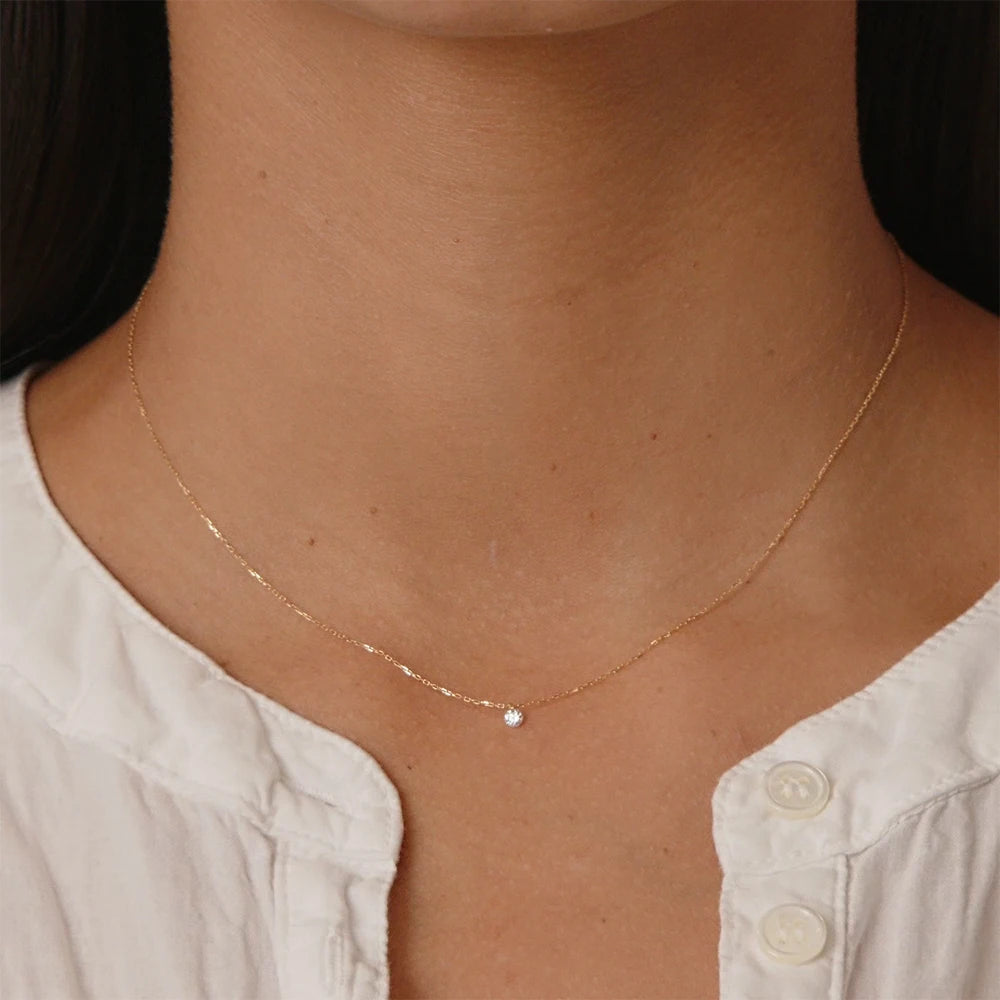 Dainty Zircon Heart Necklace