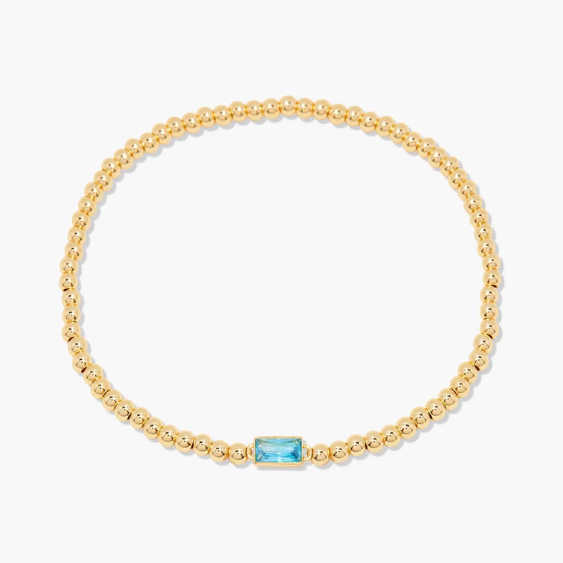 Gold Birthstone Chain Bracelet
