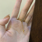 Gold Three Layer Chain Ring