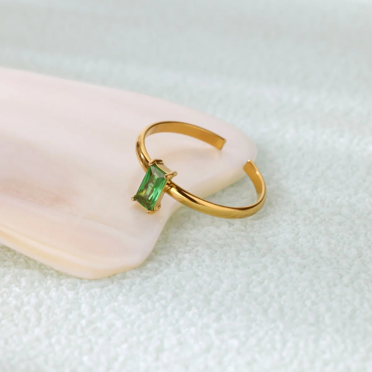 Minimal Gold Birthstone Ring