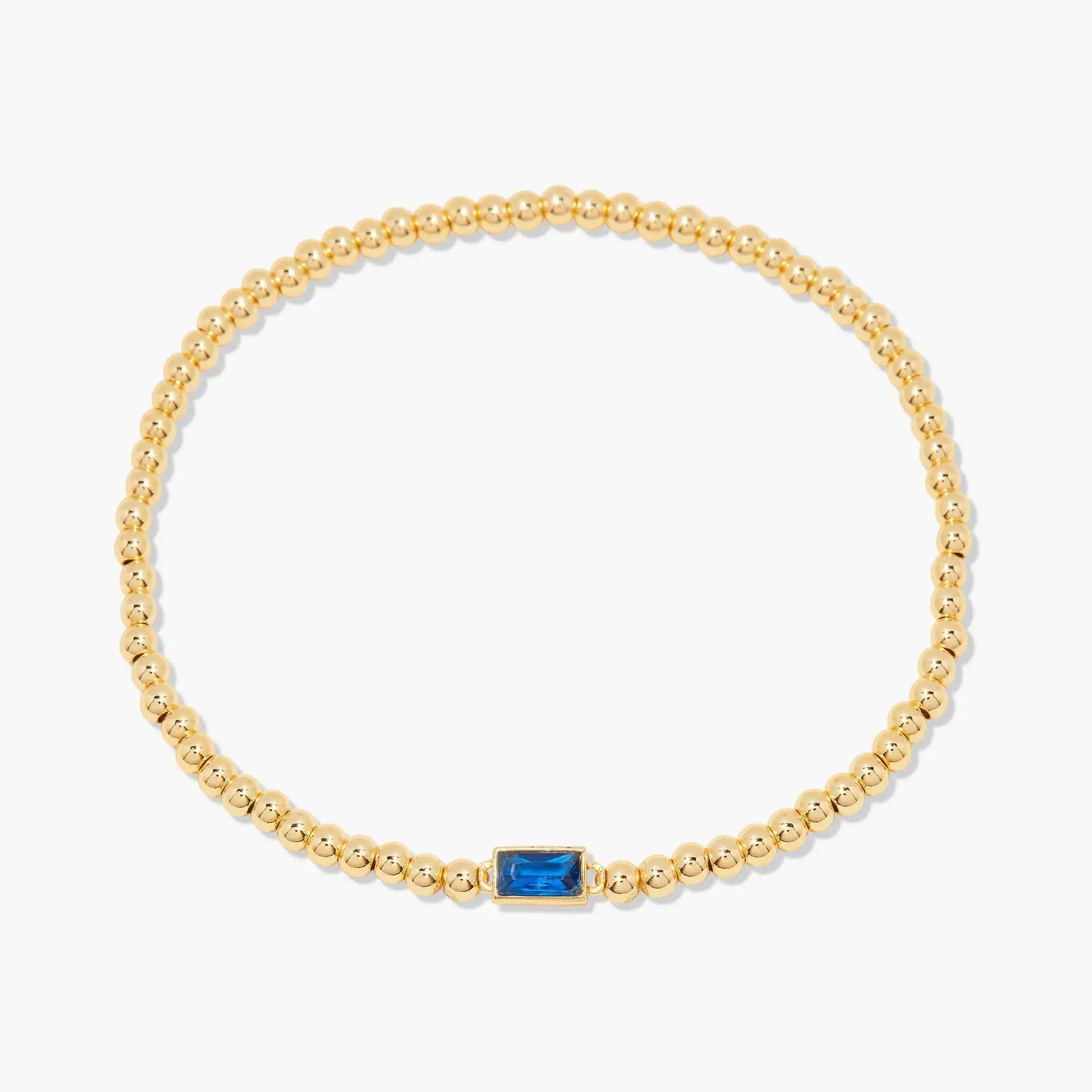 Gold Birthstone Chain Bracelet