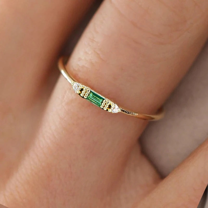 Dainty Crystal Stacking Ring