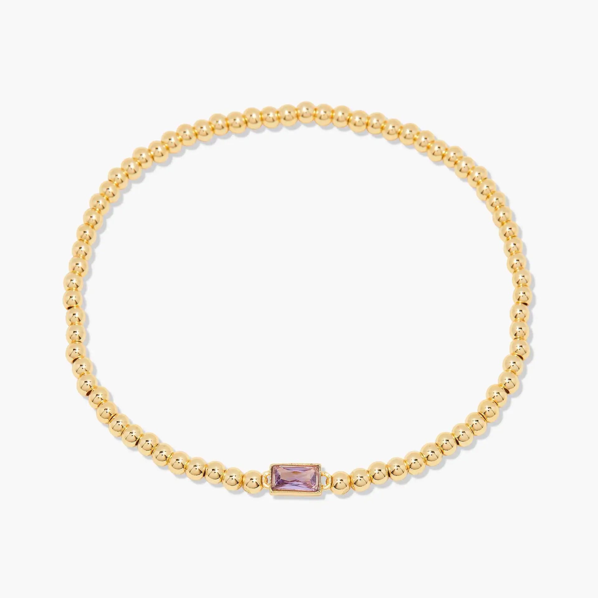 Gold Birthstone Chain Bracelet