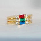 Gold engagement Zircon Ring