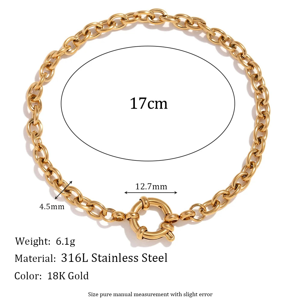 Paperclip Gold Chain Bracelet