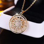 Golden Bloom Pendant Necklace